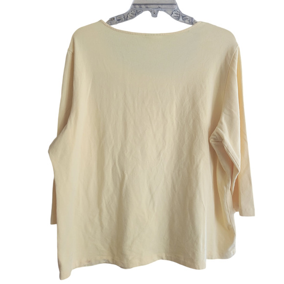 Ruby Road Women 1X Mid Sleeve Classic Style Shiny Embellishments with Gold Beads - Picture 2 of 11